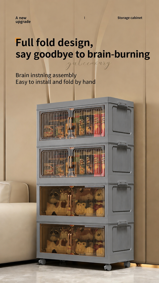 Folding Storage Containers with Wheels