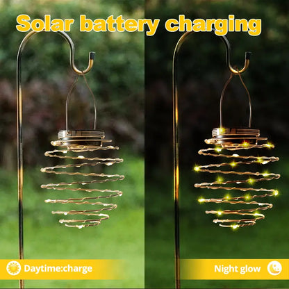 Tropical Solar Pineapple Hanging Lights - 60 Leds High Brightness Solar Lanterns Outdoor Waterproof - 4 Pack Solar Decorative Lights for Magical Oasis Garden, Patio & Party Gathering